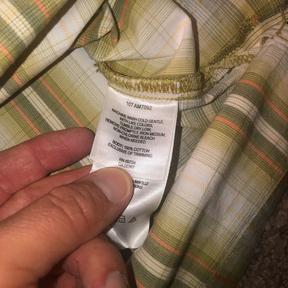 Columbia Button Down Mens Size Medium Fish Work Beach Dress Shirt - Picture 6 of 14